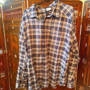 Columbia blue plaid flannel shirt